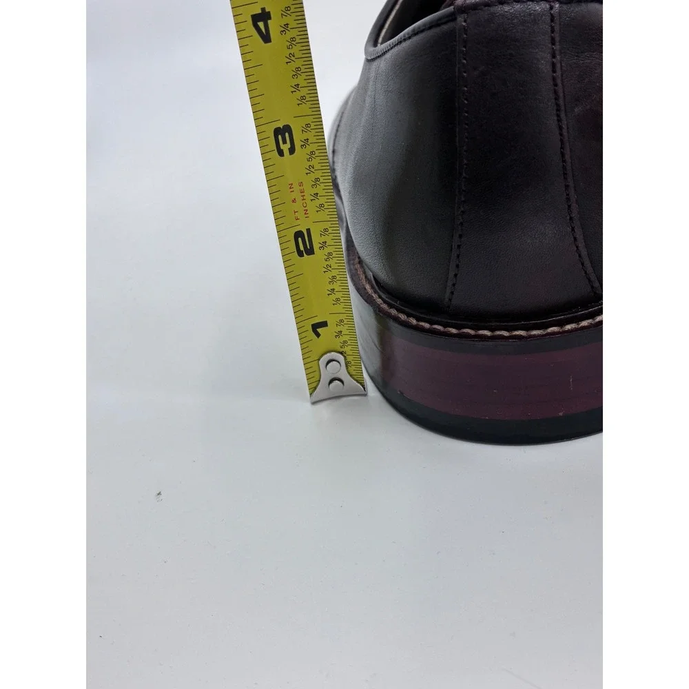 Banana Republic Mens Italian Leather Ortholite Derby Shoes Dark Brown 12M Preppy